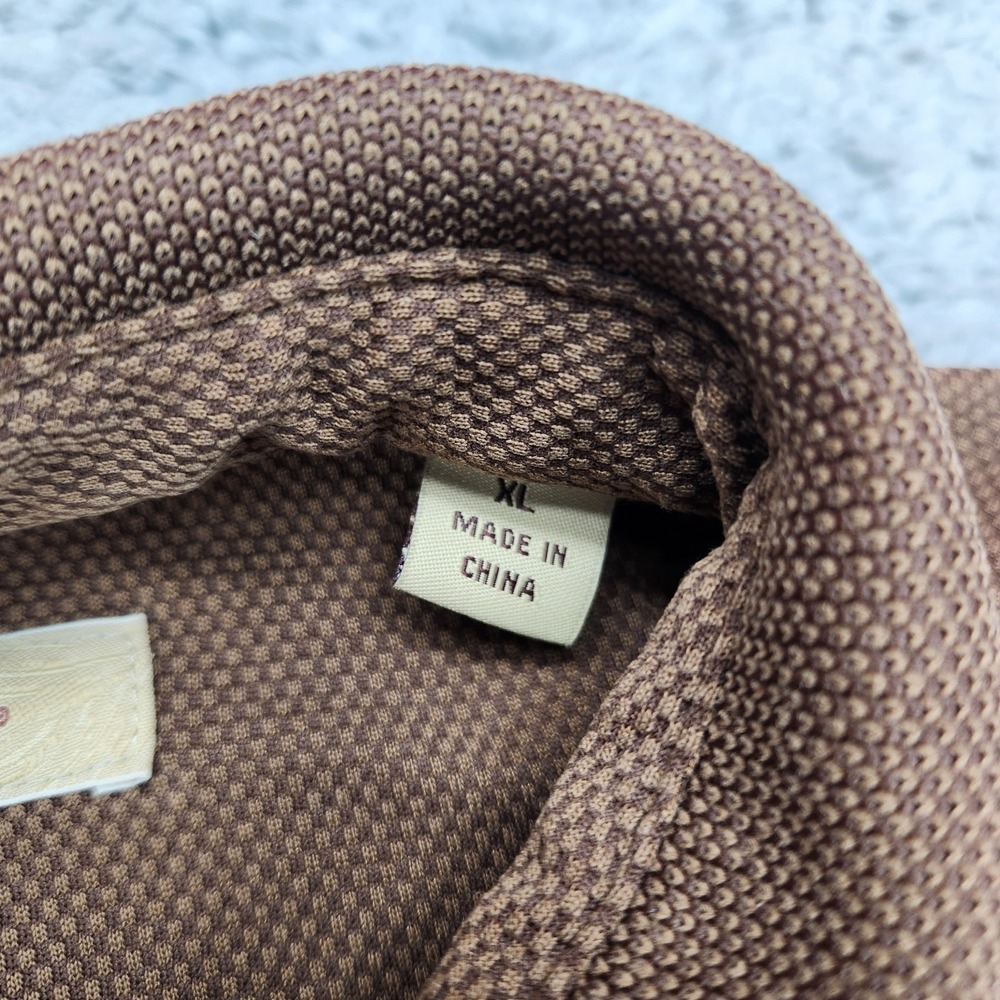 Tommy Bahama Polo Shirt Mens Size XL Brown Modal Polyester - Picture 6 of 7